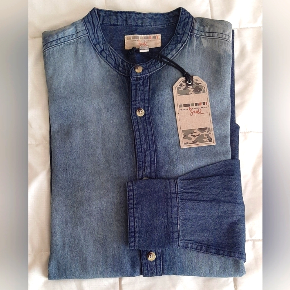Triple Five Soul NYC Ombre Long Sleeve Button Up *NWT*